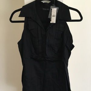 New York and company sleeveless top, black size 6